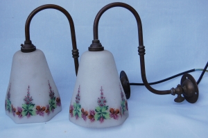 Pair of antique wall lamps no