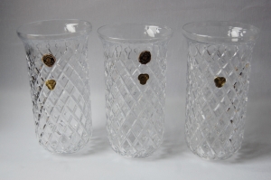 Set of three cut-glass strom shades no. 30 A