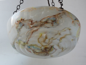 End of day glass bowl hanging lamp no.27