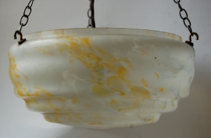 End of day glass hanging bowl lamp no.40